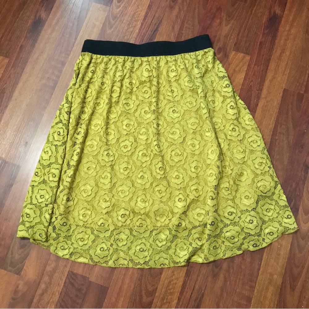 LuLaRoe Floral Lace Skirt XL